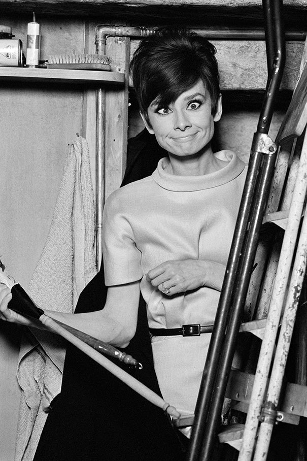 Audrey Hepburn Pulls A Funny Face On The Set Of The Romantic Comedy How To Steal A Million In Paris In The 60
