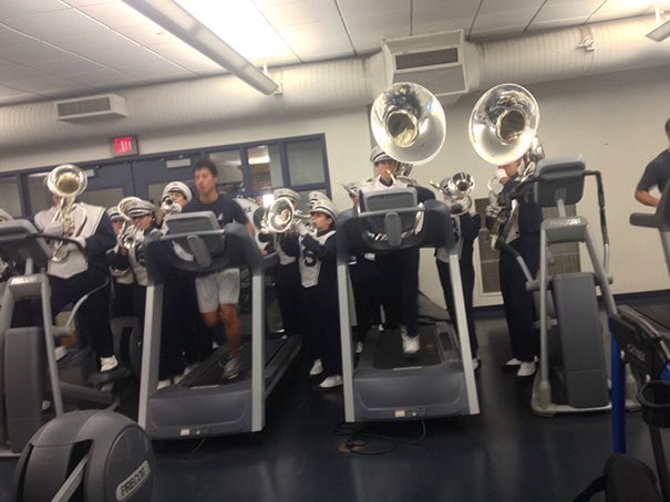 There Was A Marching Band At The Gym Today